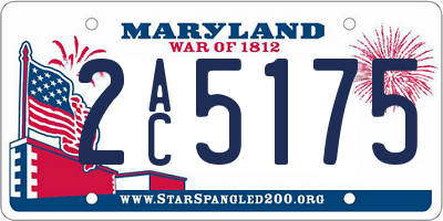 MD license plate 2AC5175