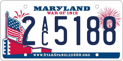 MD license plate 2AC5188