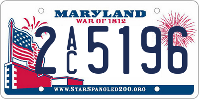 MD license plate 2AC5196