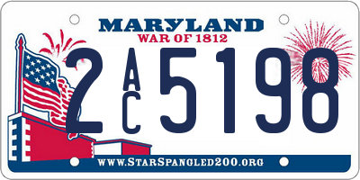 MD license plate 2AC5198