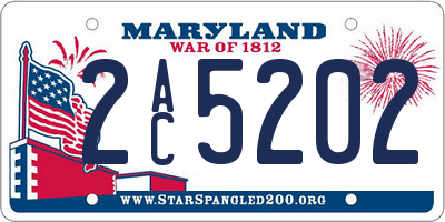 MD license plate 2AC5202