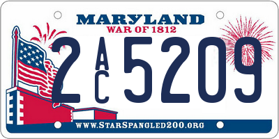 MD license plate 2AC5209