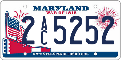 MD license plate 2AC5252