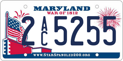 MD license plate 2AC5255