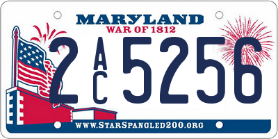 MD license plate 2AC5256