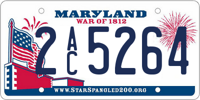 MD license plate 2AC5264