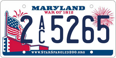 MD license plate 2AC5265