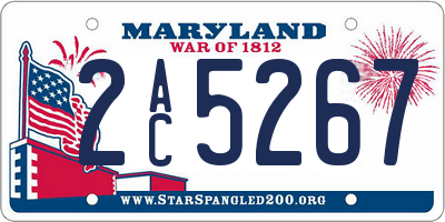 MD license plate 2AC5267