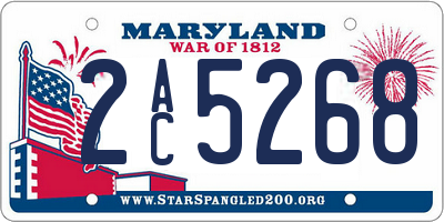MD license plate 2AC5268
