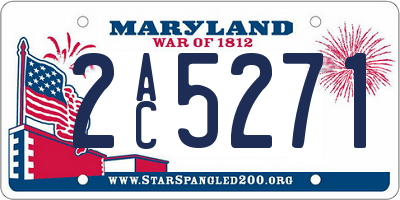 MD license plate 2AC5271