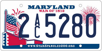 MD license plate 2AC5280