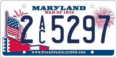MD license plate 2AC5297
