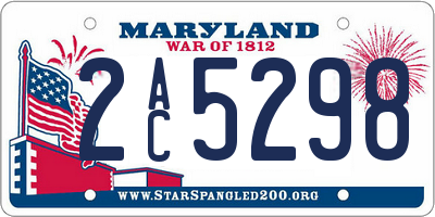 MD license plate 2AC5298