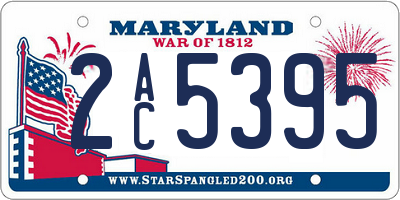 MD license plate 2AC5395