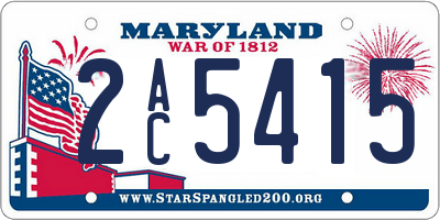 MD license plate 2AC5415
