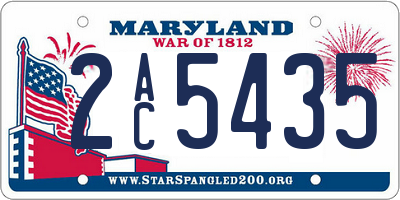 MD license plate 2AC5435