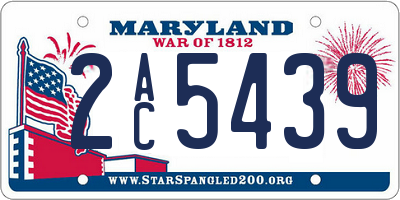MD license plate 2AC5439