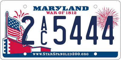 MD license plate 2AC5444