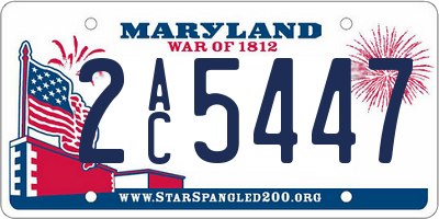 MD license plate 2AC5447
