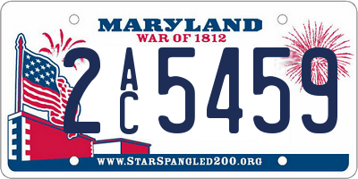 MD license plate 2AC5459