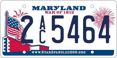 MD license plate 2AC5464