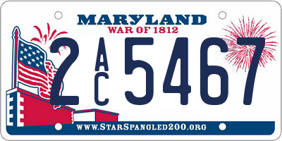 MD license plate 2AC5467