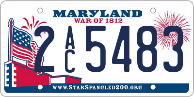 MD license plate 2AC5483