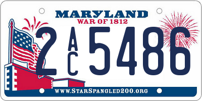MD license plate 2AC5486