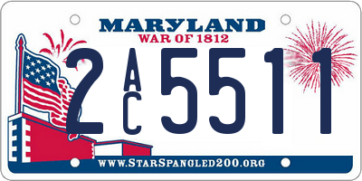 MD license plate 2AC5511