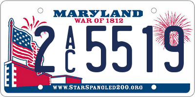 MD license plate 2AC5519