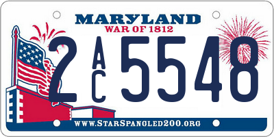 MD license plate 2AC5548