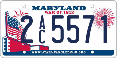 MD license plate 2AC5571