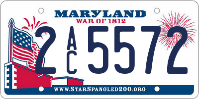 MD license plate 2AC5572