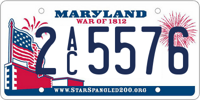 MD license plate 2AC5576