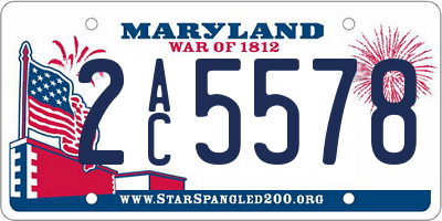 MD license plate 2AC5578