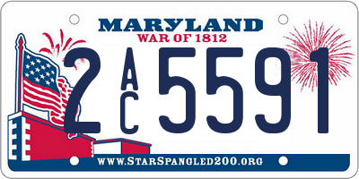 MD license plate 2AC5591