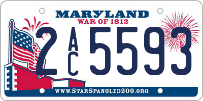 MD license plate 2AC5593