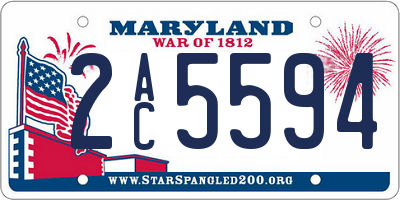 MD license plate 2AC5594