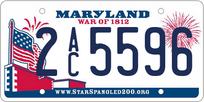 MD license plate 2AC5596