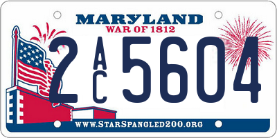 MD license plate 2AC5604