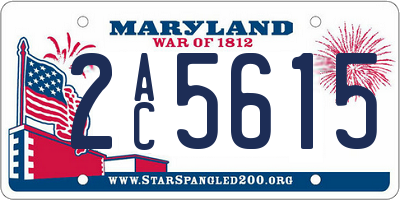 MD license plate 2AC5615