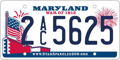 MD license plate 2AC5625