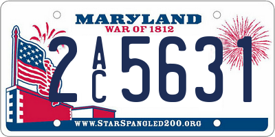 MD license plate 2AC5631