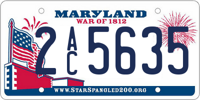 MD license plate 2AC5635