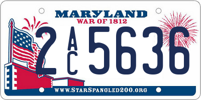 MD license plate 2AC5636