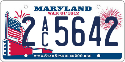 MD license plate 2AC5642