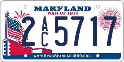 MD license plate 2AC5717