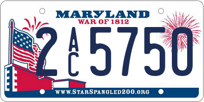 MD license plate 2AC5750