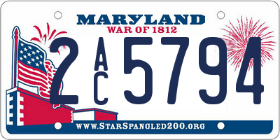 MD license plate 2AC5794