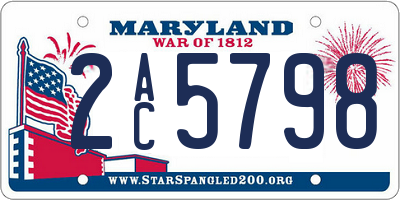 MD license plate 2AC5798